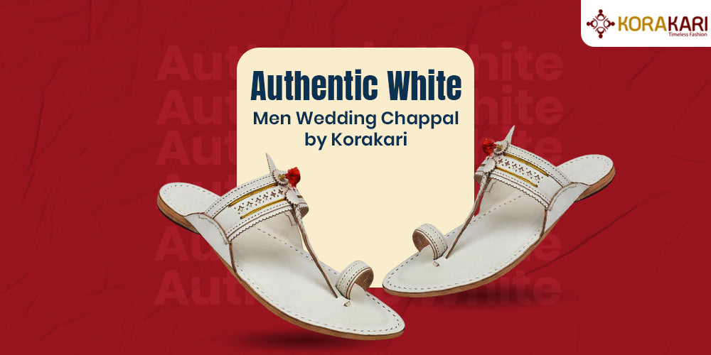 Authentic White Men Wedding Chappal