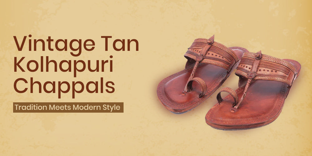 Vintage Tan Kolhapuri Chappals