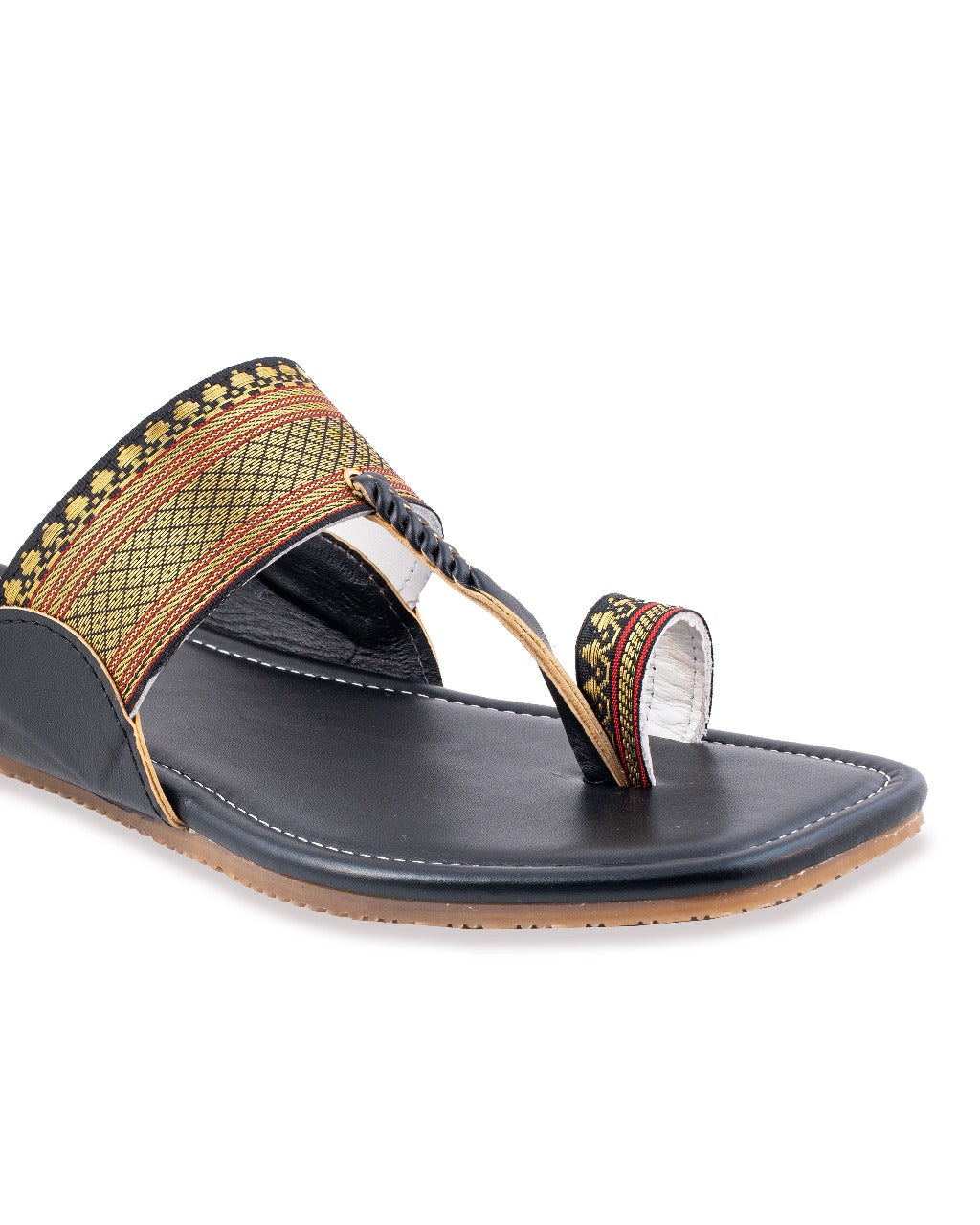 Ebony Black Kolhapuri for Women