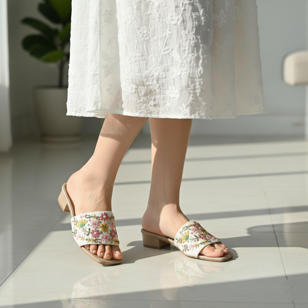 Shehzaadi - White Slip-On