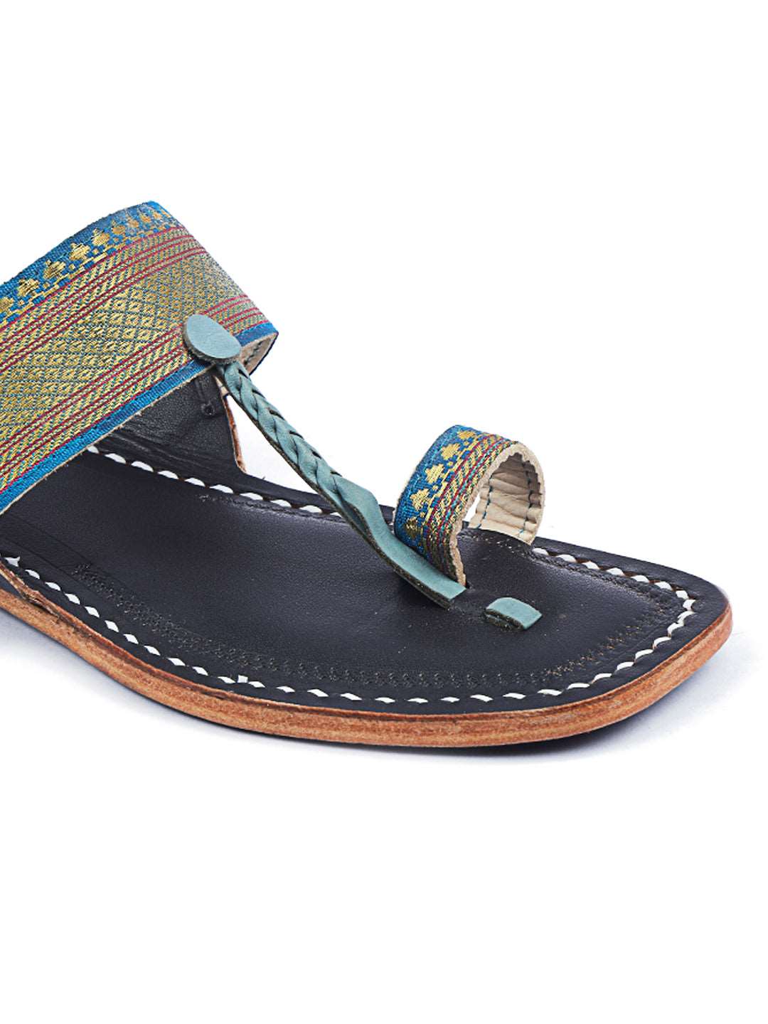Blue on Blue - Koolhapuri Chappal for women