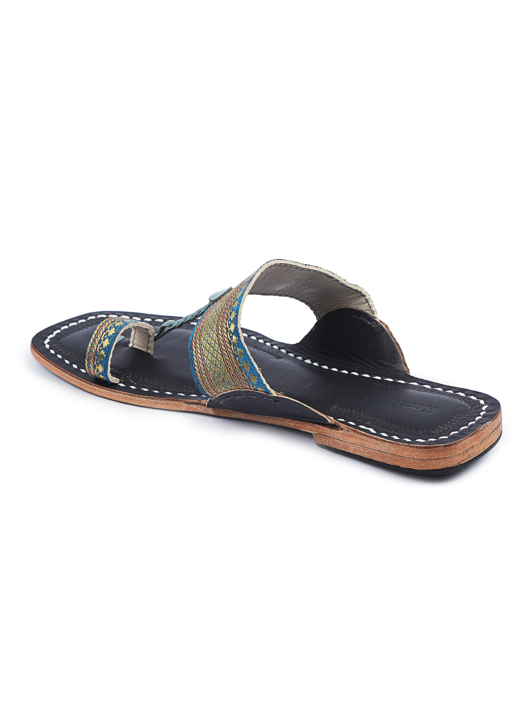Blue on Blue - Koolhapuri Chappal for women