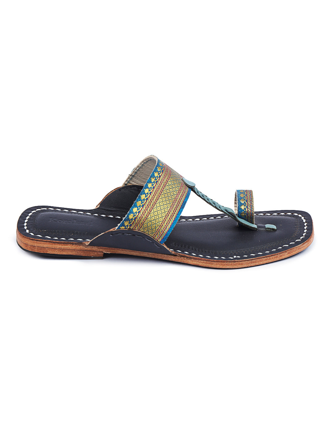 Blue on Blue - Koolhapuri Chappal for women