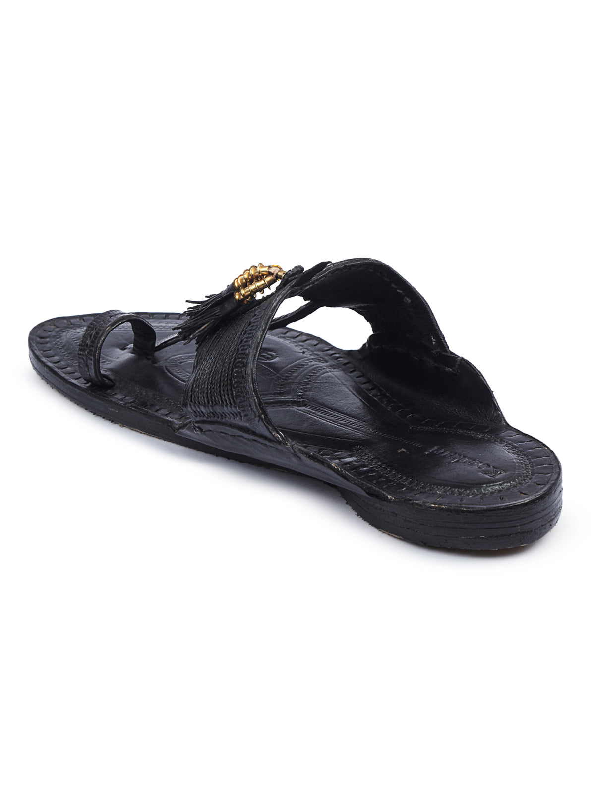 Classic Men in Black Kolhapuri Chappal