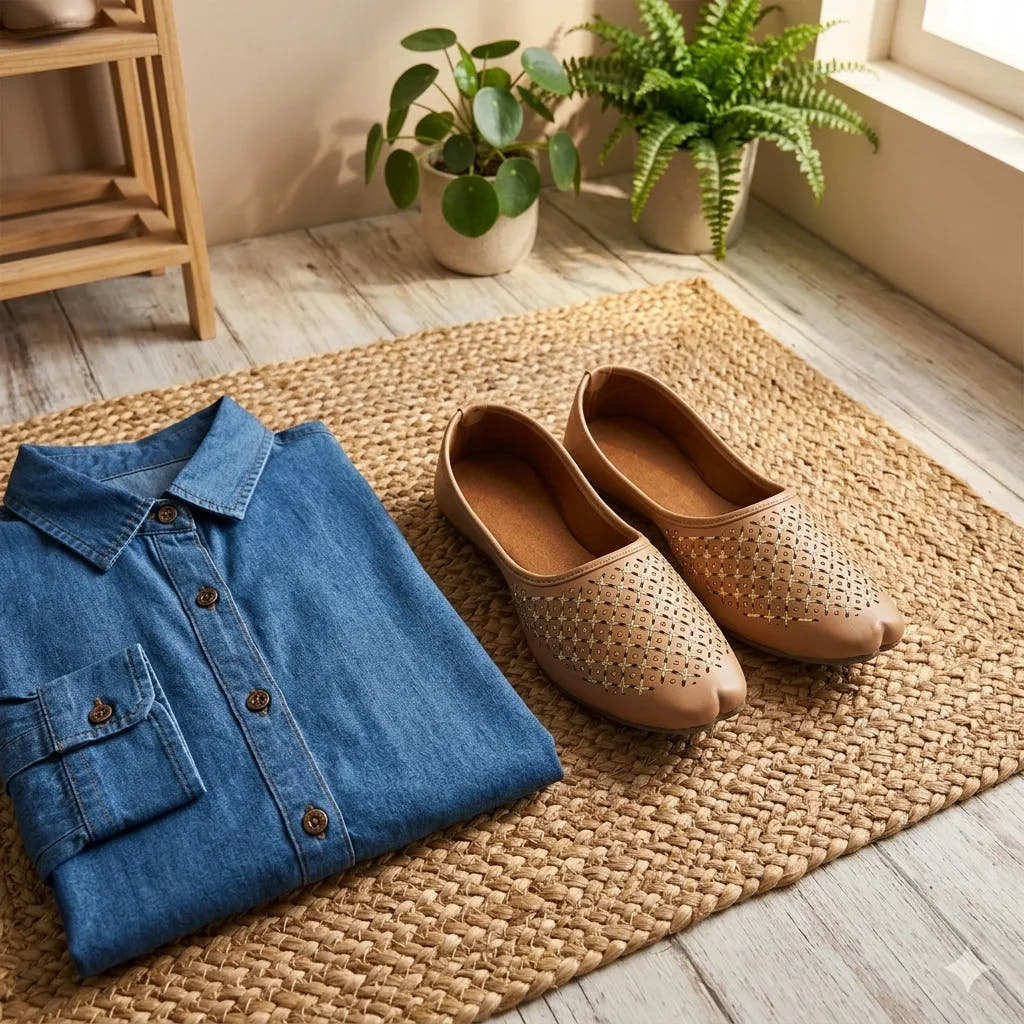 Sunehri - Beige Punjabi Jutti