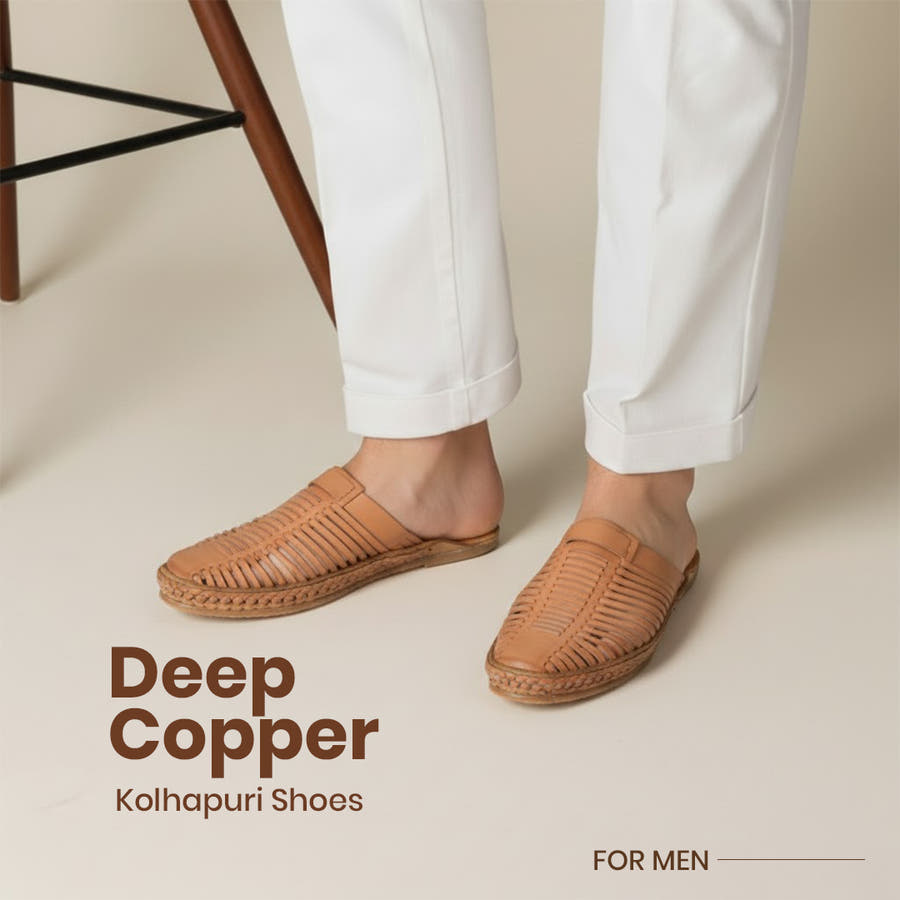 Deep Copper - Kolhapuri Shoes (Bantu) for Men