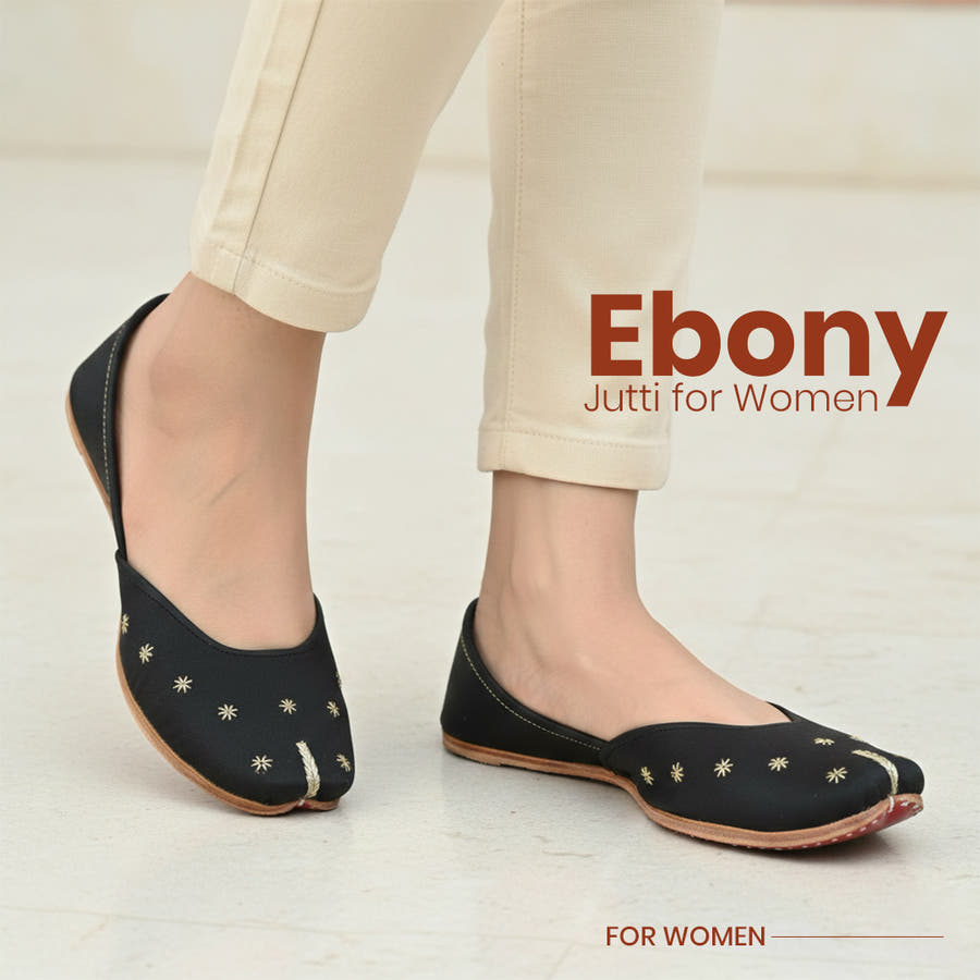 Ebony Punjabi jutti for women