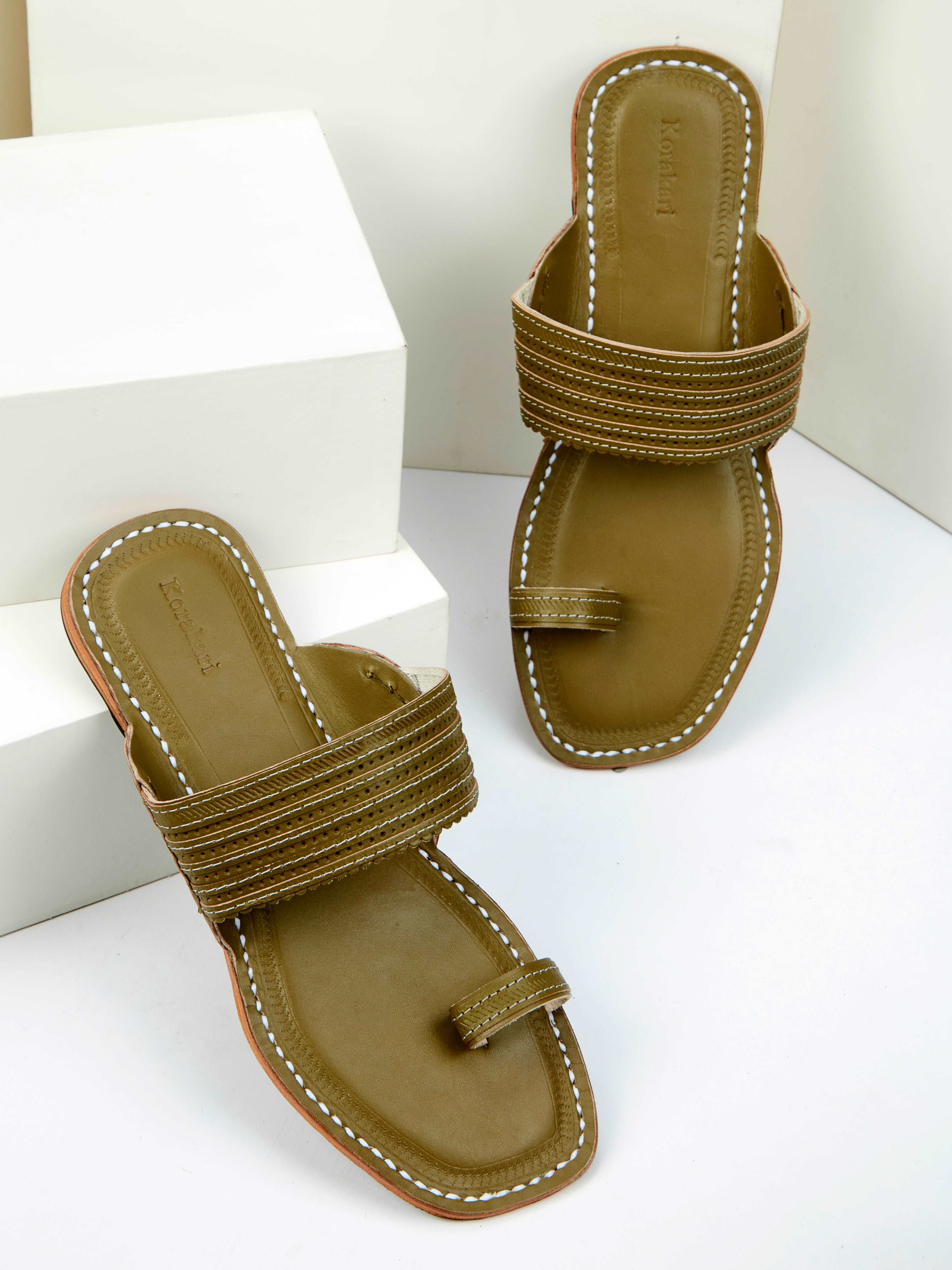 Stylish Grey Toes - Men Kolhapuri Chappal