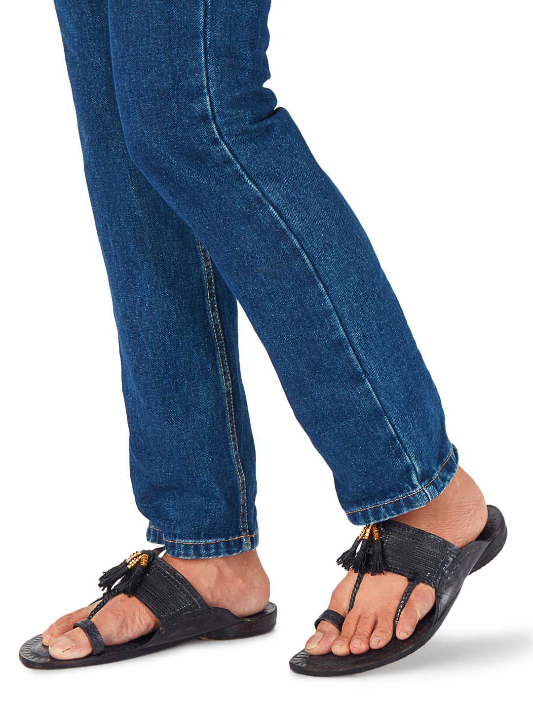 Classic Men in Black Kolhapuri Chappal