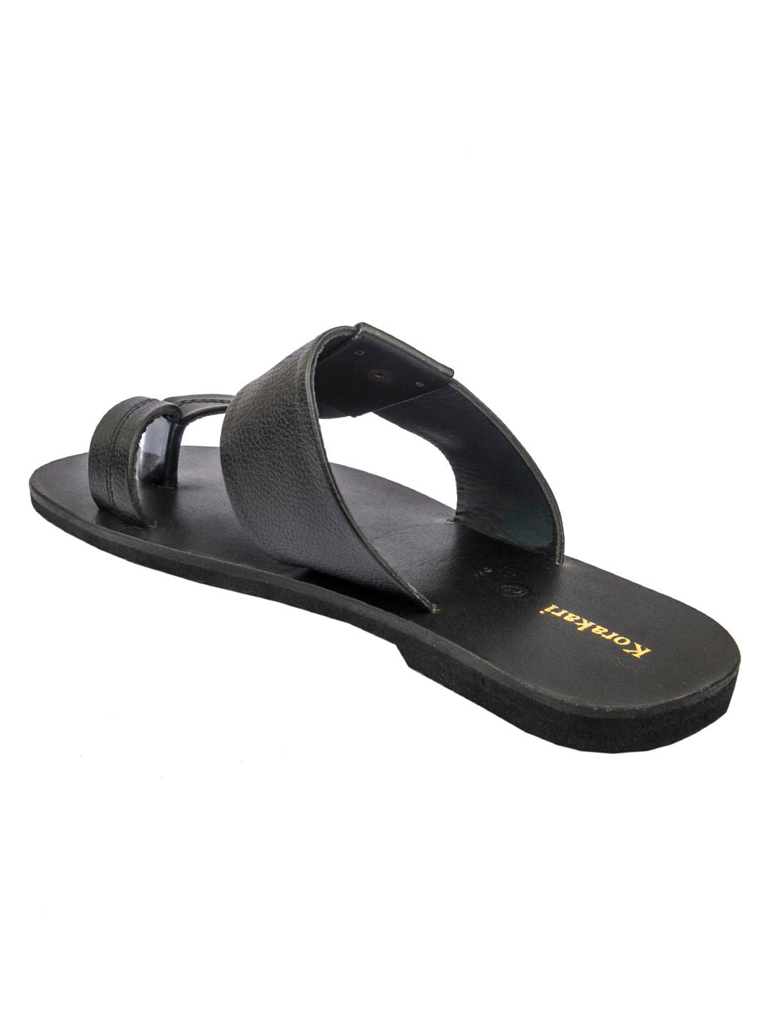 Ultimate Comfort: Handmade Black Leather Sandals for Men