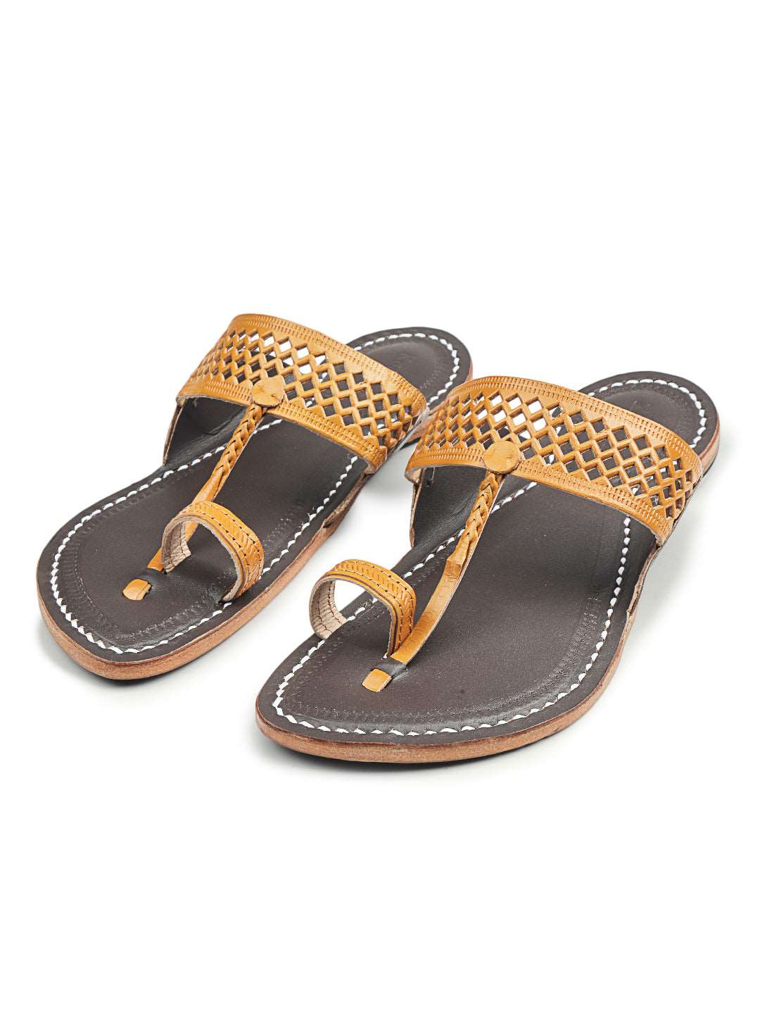 Contemporary Brown - Men Kolhapuri Chappal
