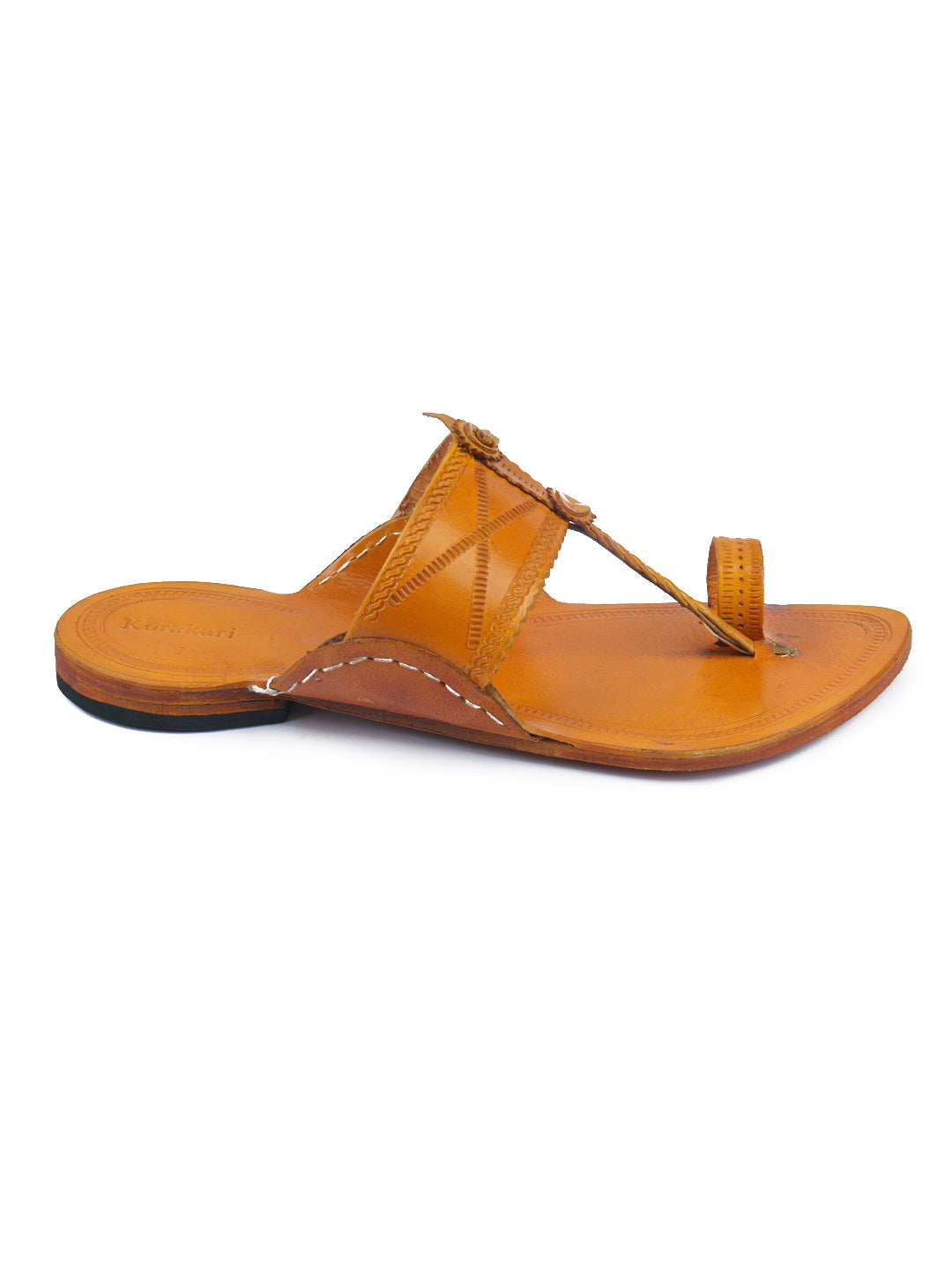 Fresh Yellow Men's Kohlapuri Chappal