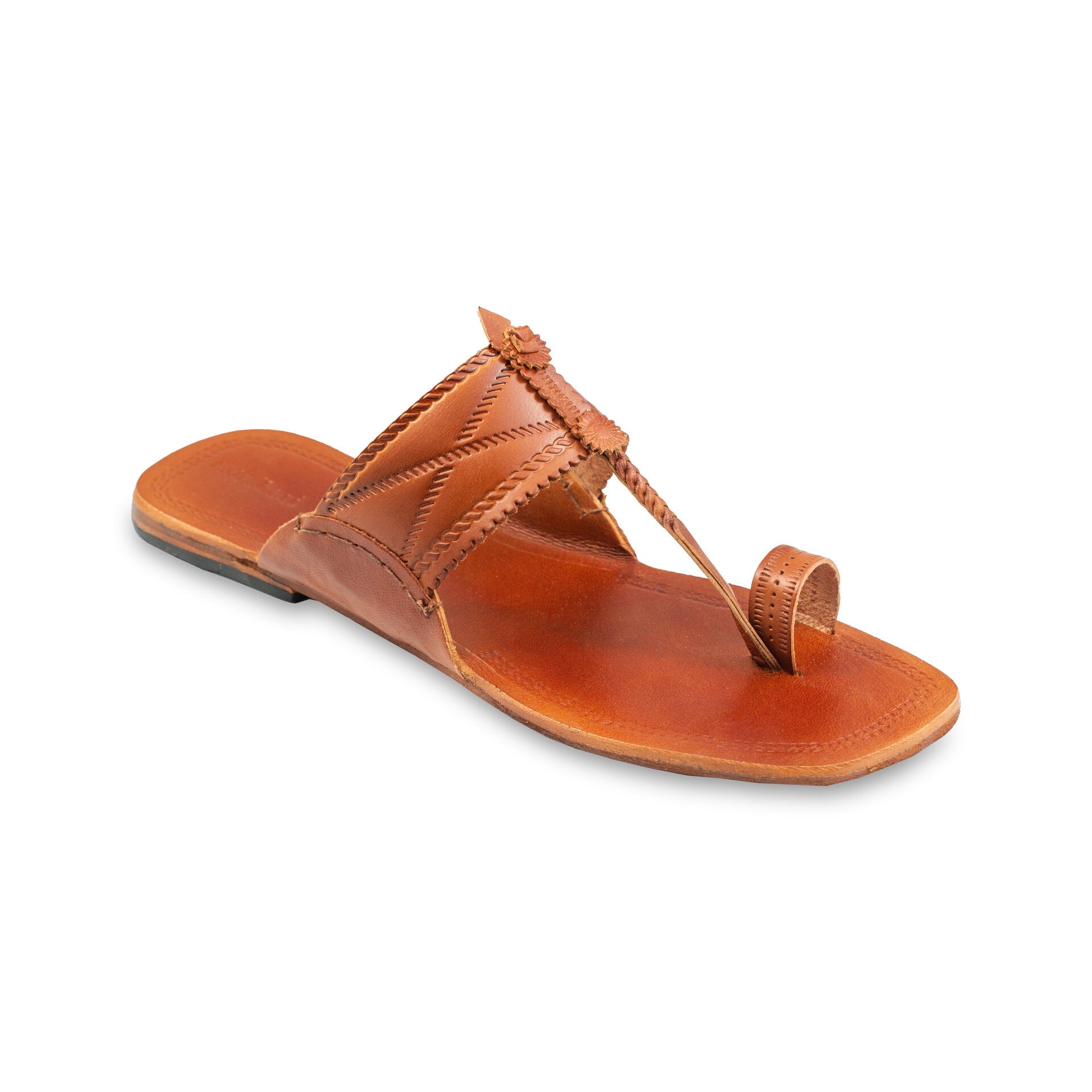 Modern Tan Men's Kolhapuri Chappal