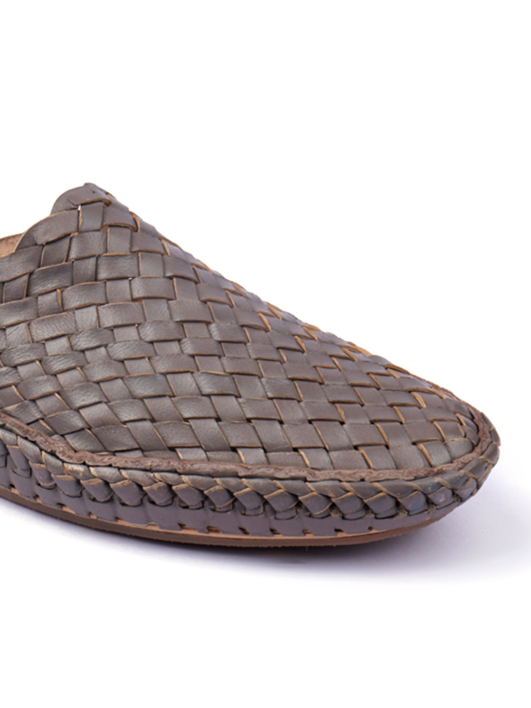 Half Kolhapuri Grey - Kolhapuri Chappal for men