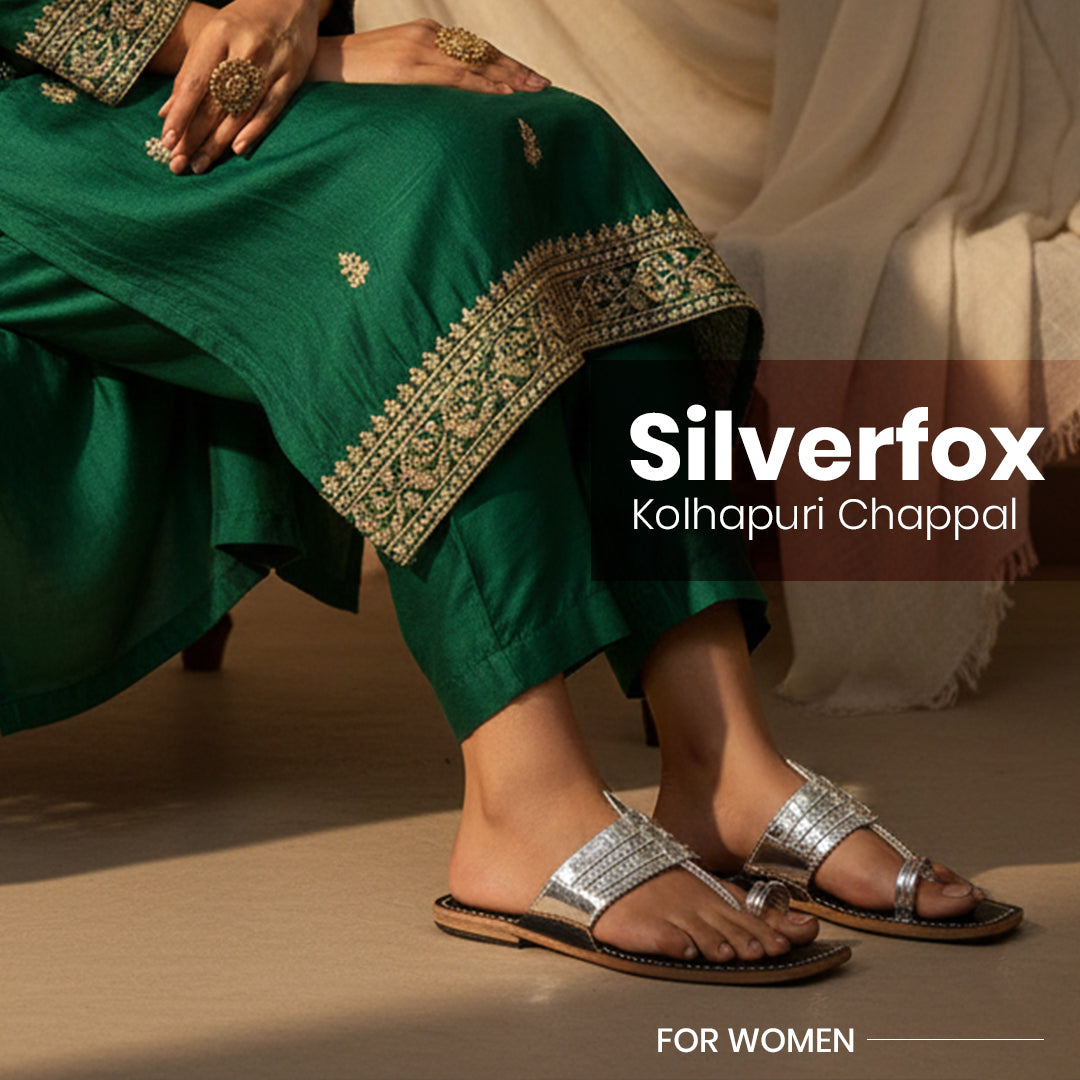 Silverfox kolhapuri chappal for women