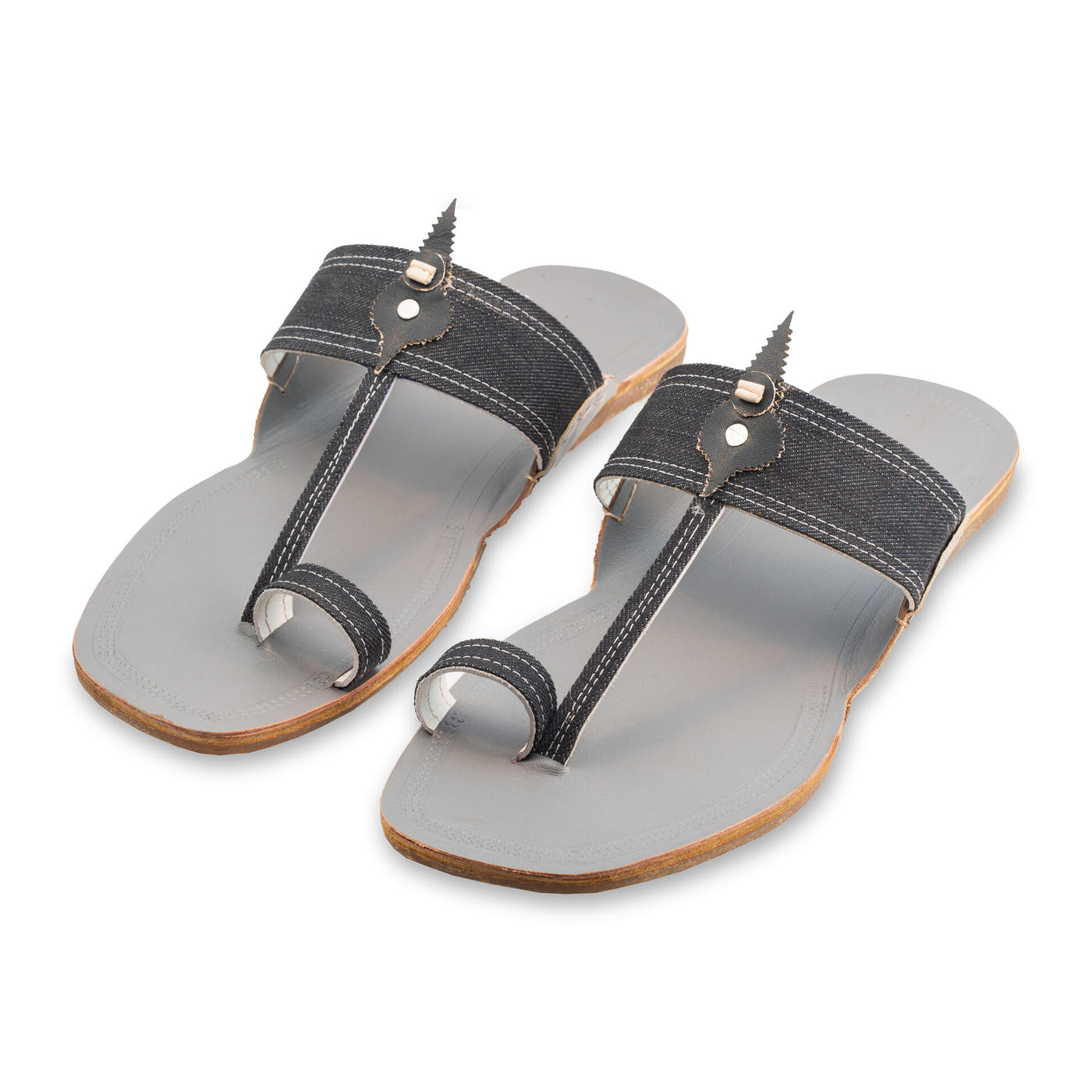 Denim Charm Kolhapuri Chappal for Men