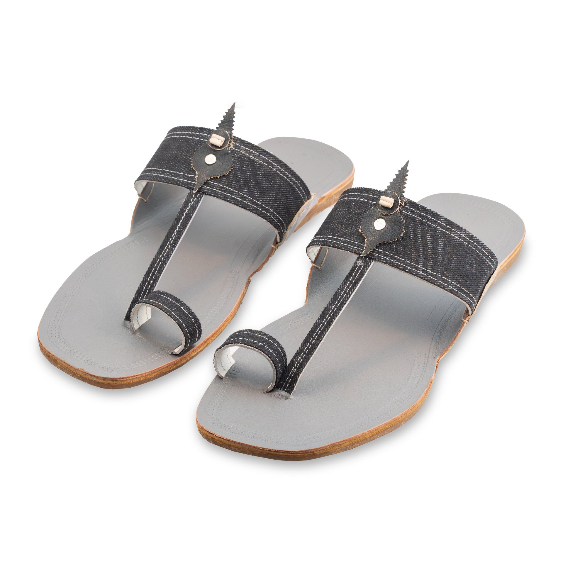 Denim Charm Kolhapuri Chappal for Men