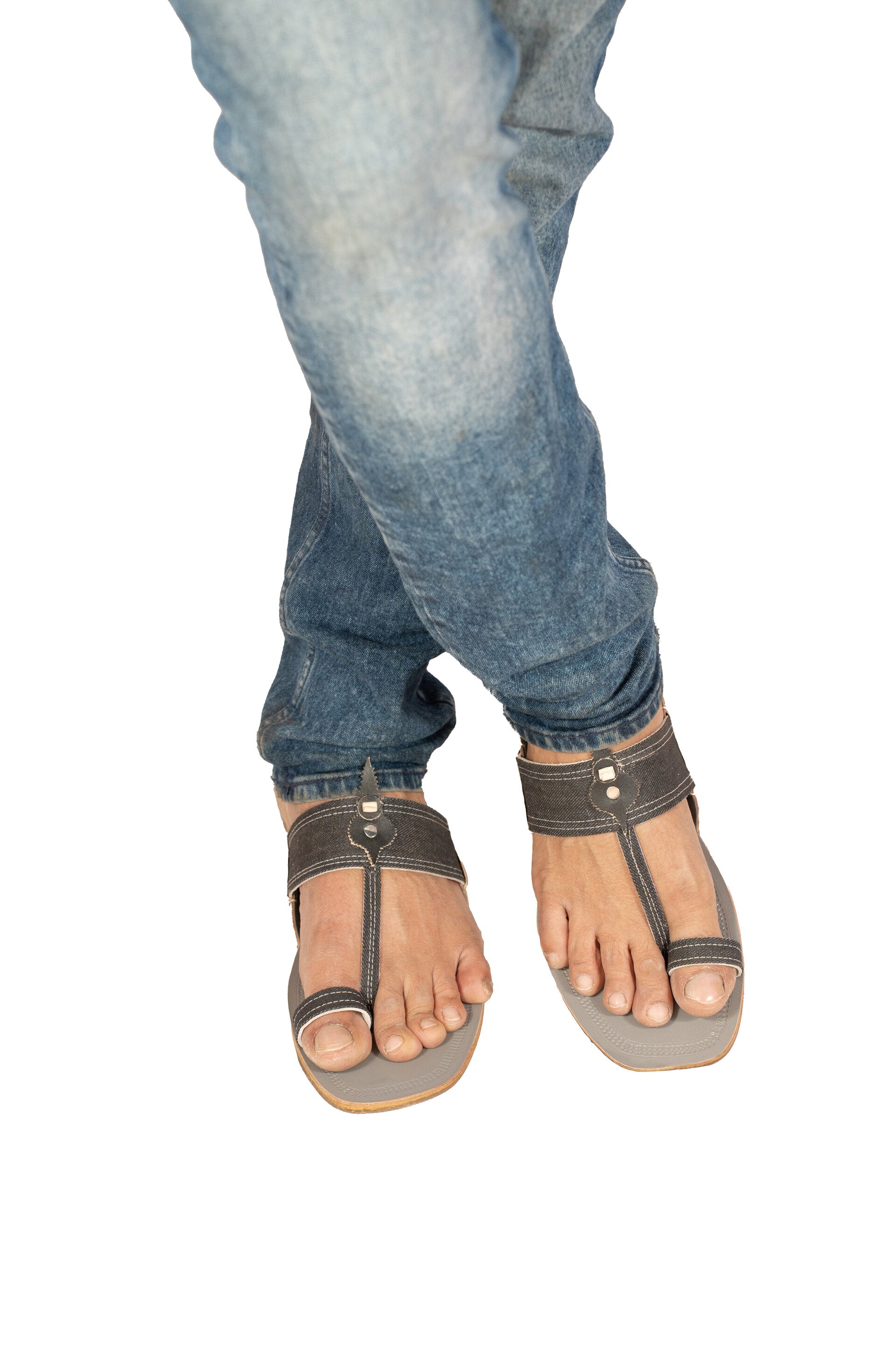 Denim Charm Kolhapuri Chappal for Men