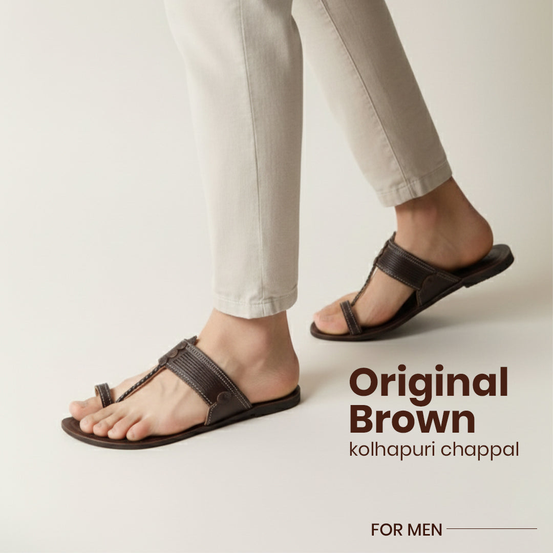 Modern Tan Men's Kolhapuri Chappal