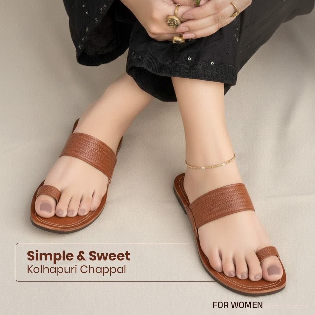 simple and sweet kolhapuri chappal for women
