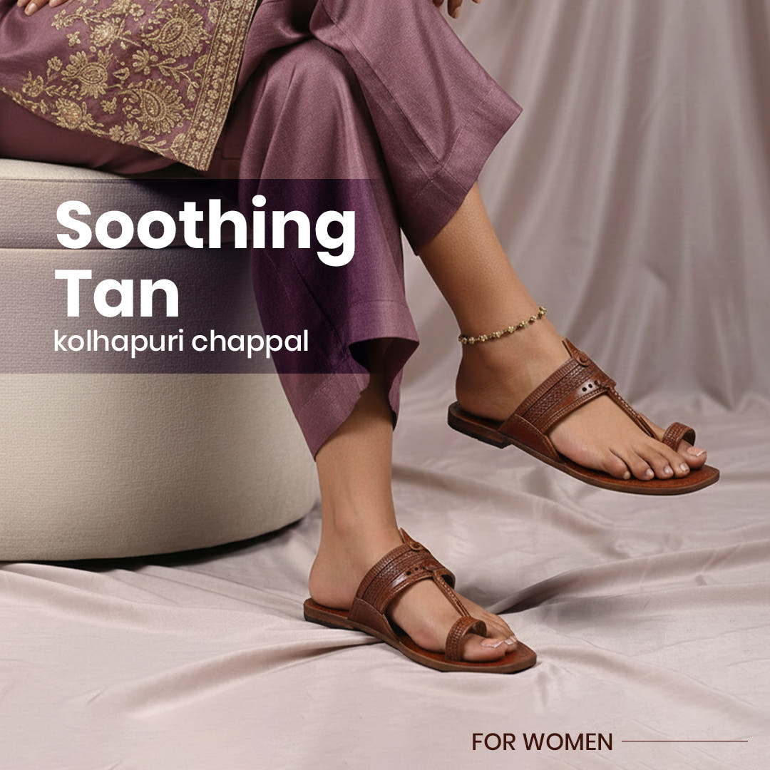 Soothing Tan Women's Kolhapuri Chappal