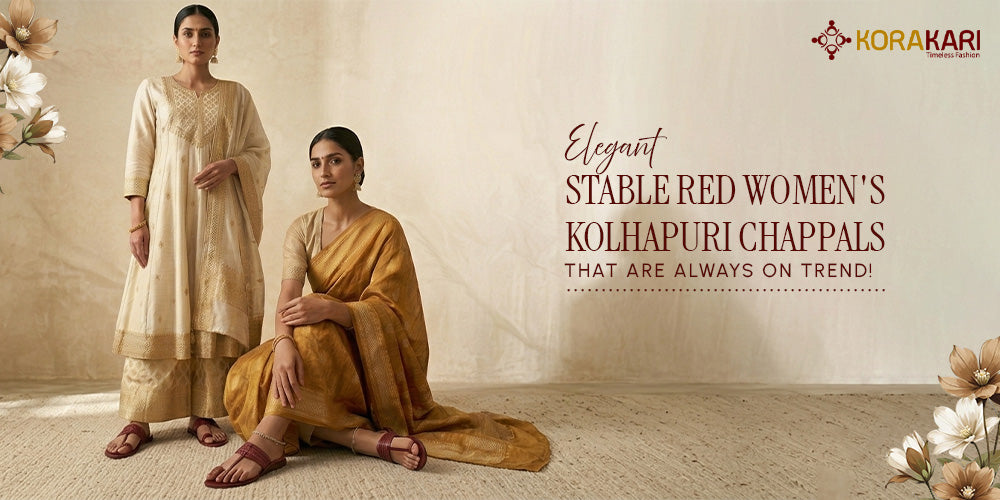 Stable Red Women’s Kolhapuri Chappal