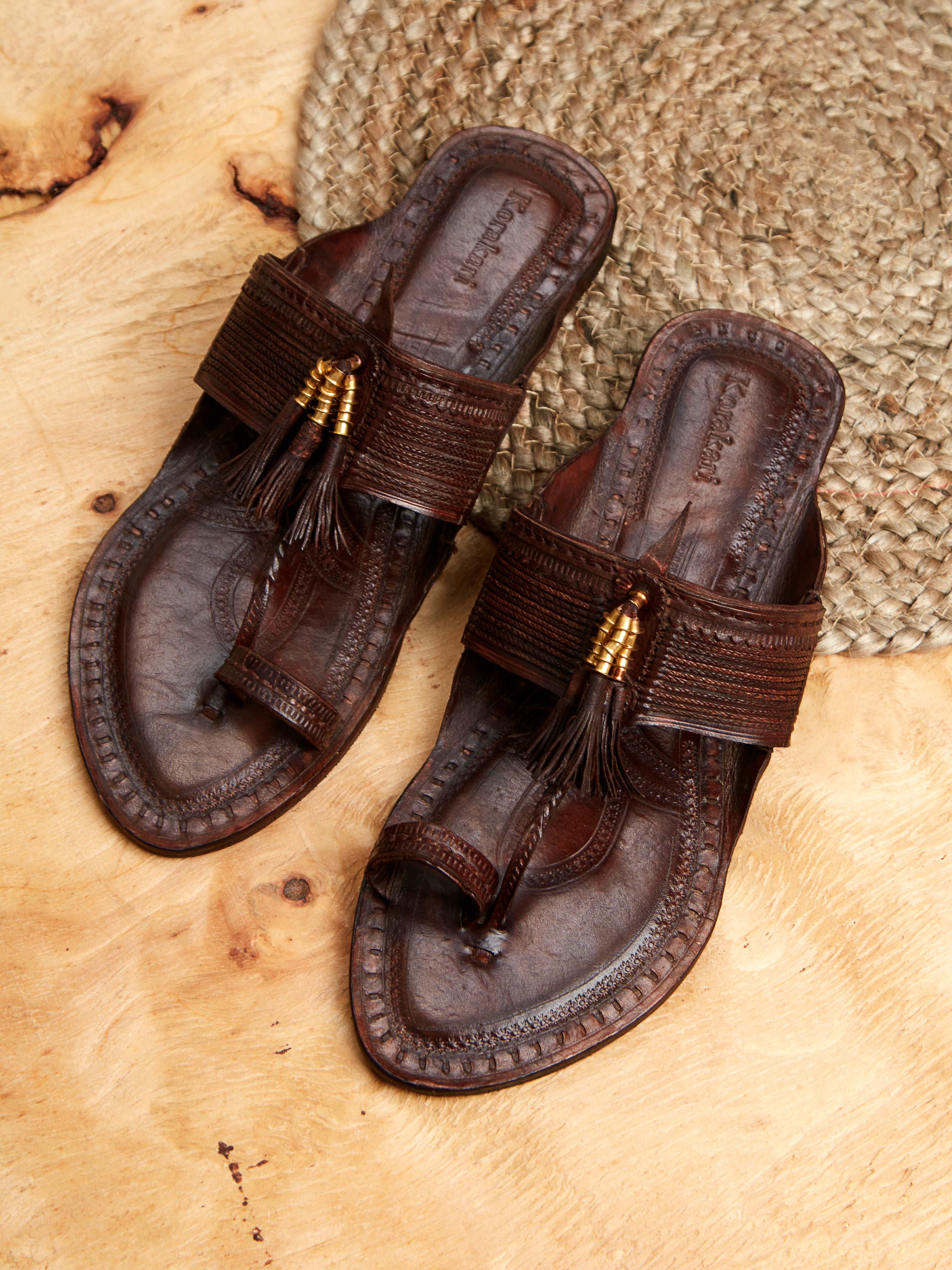 Coffee Brown kolhapuri chappal for women