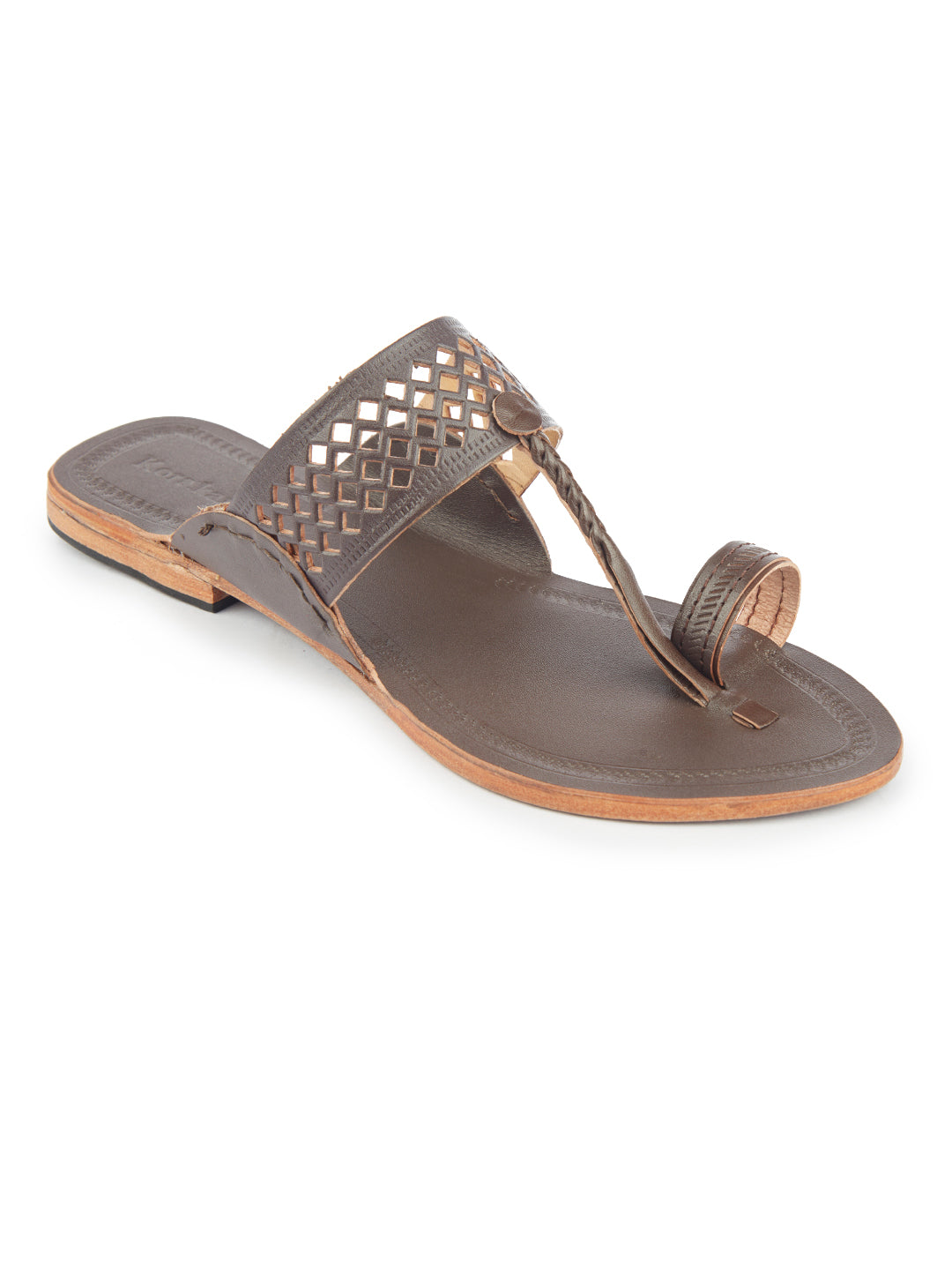 Sporty Brown women's kolhapuri chappal