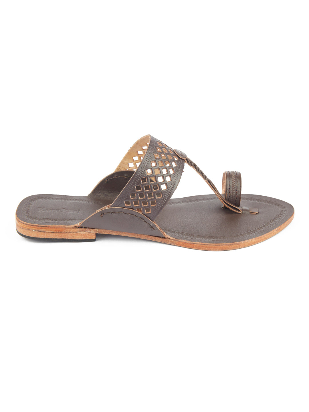 Sporty Brown women's kolhapuri chappal