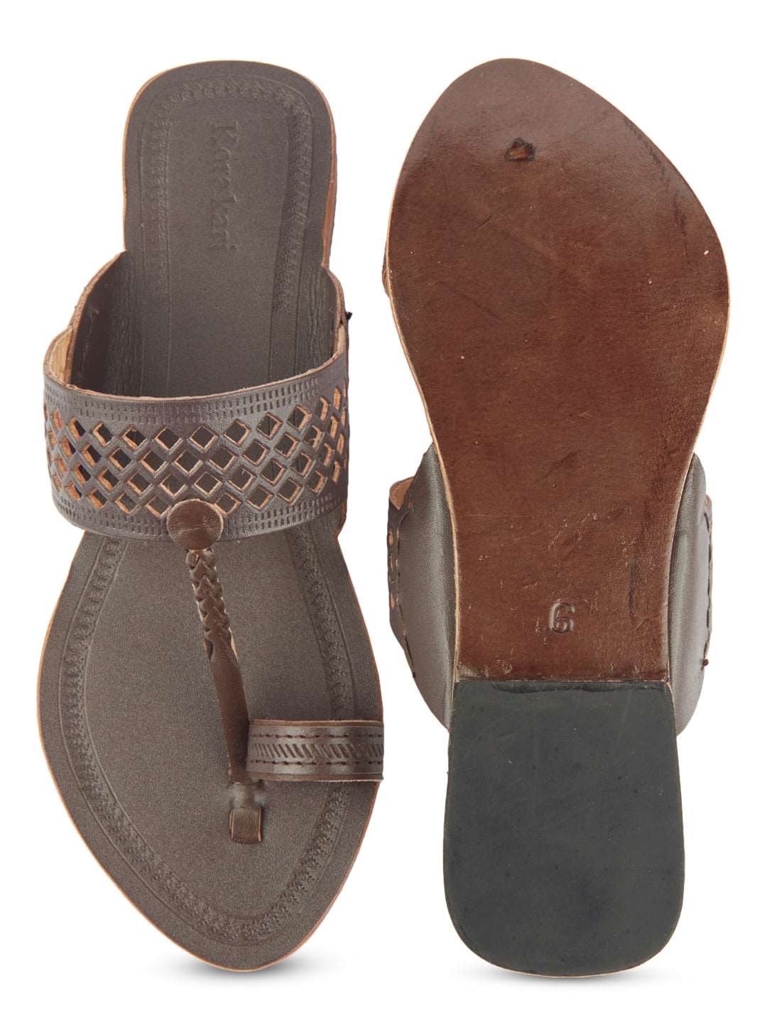 Sporty Brown women's kolhapuri chappal