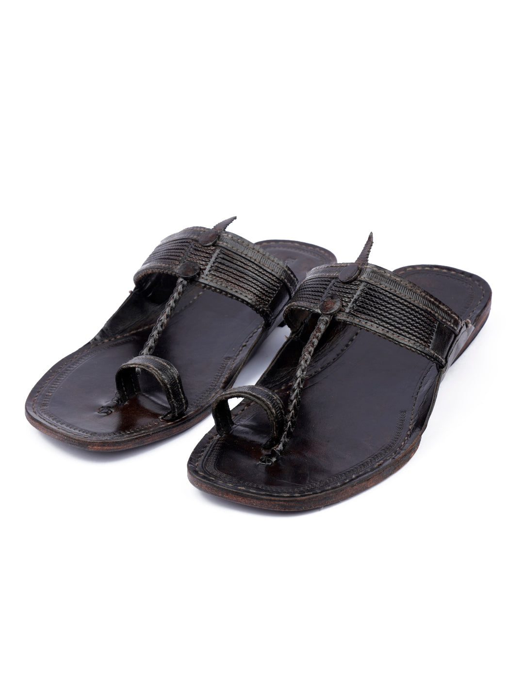Flat Tip Elegance Kolhapuri Chappal for Men Stylish Comfort