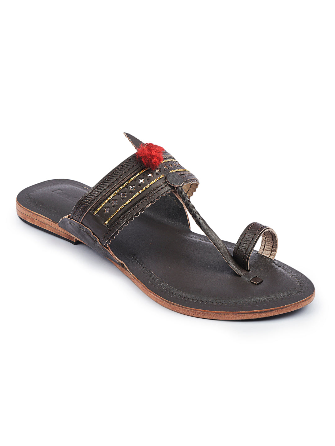 Red Gonda Women's Kolhapuri Chappal