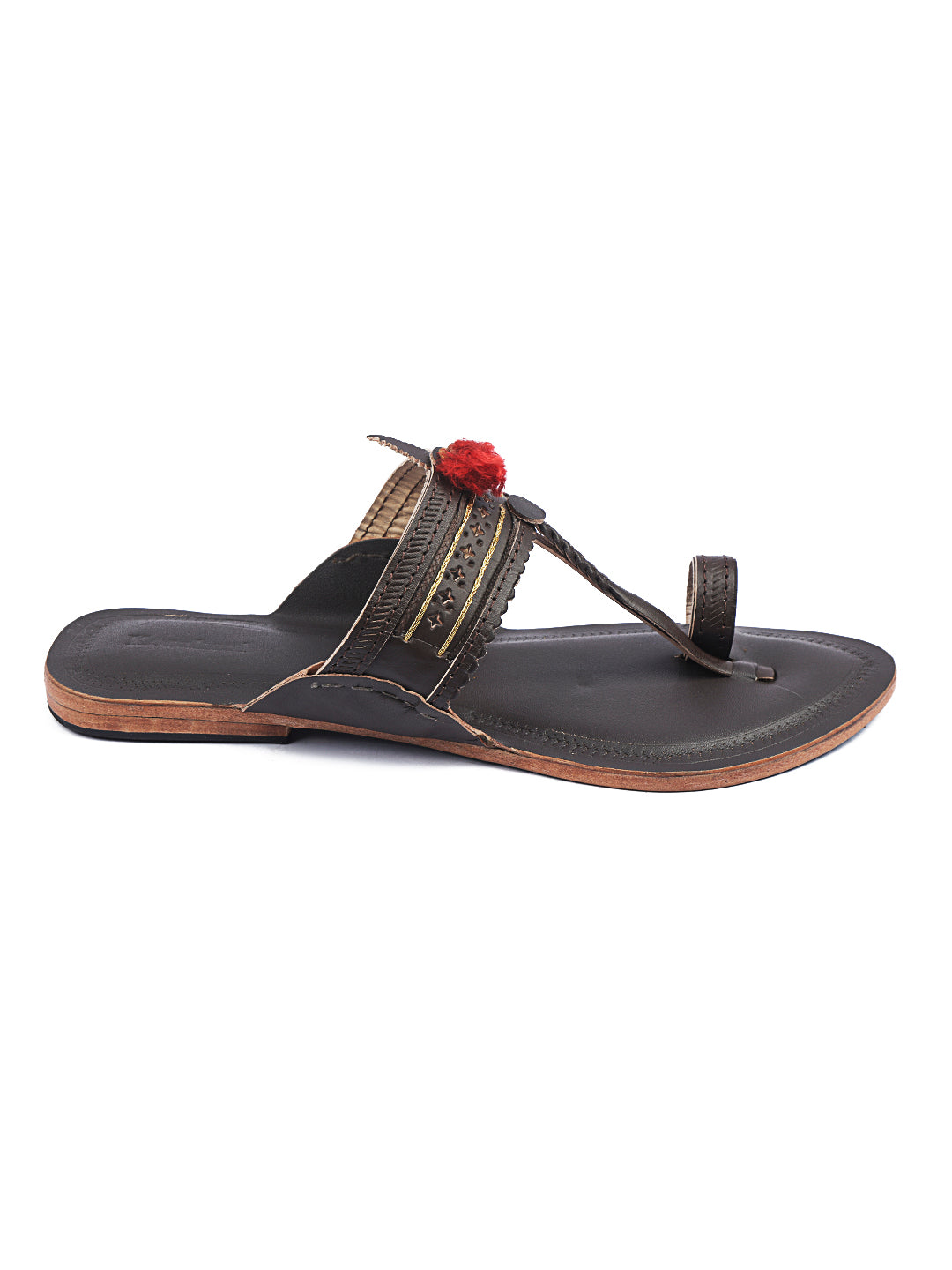 Red Gonda Women's Kolhapuri Chappal