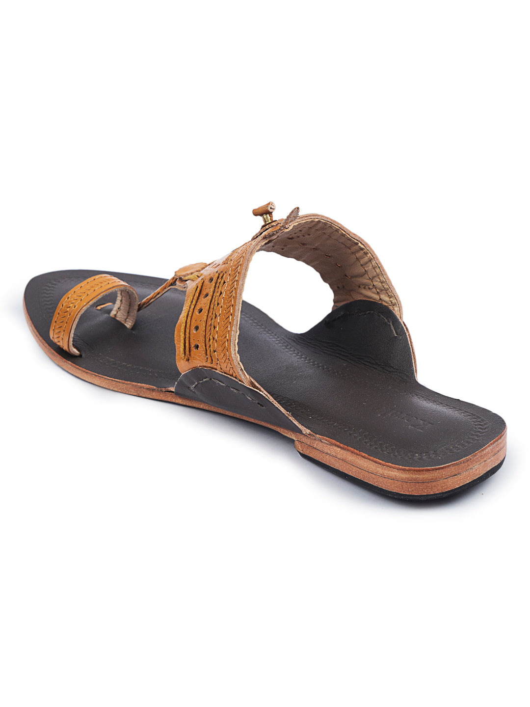 Chic Triangula Dual- kolhapuri leather chappal for women