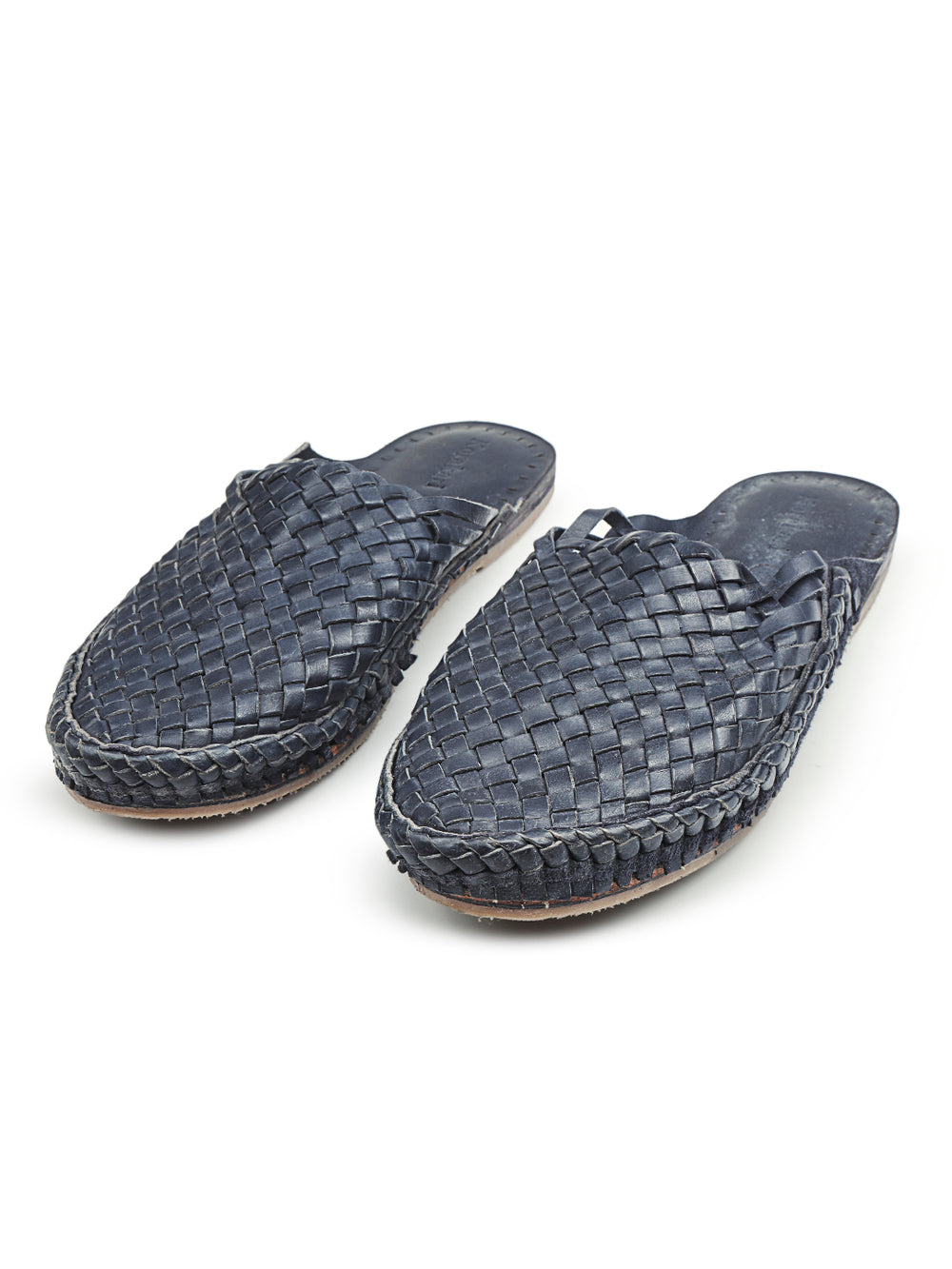 Half Kolhapuri Blue Kolhapuri Chappal For Men