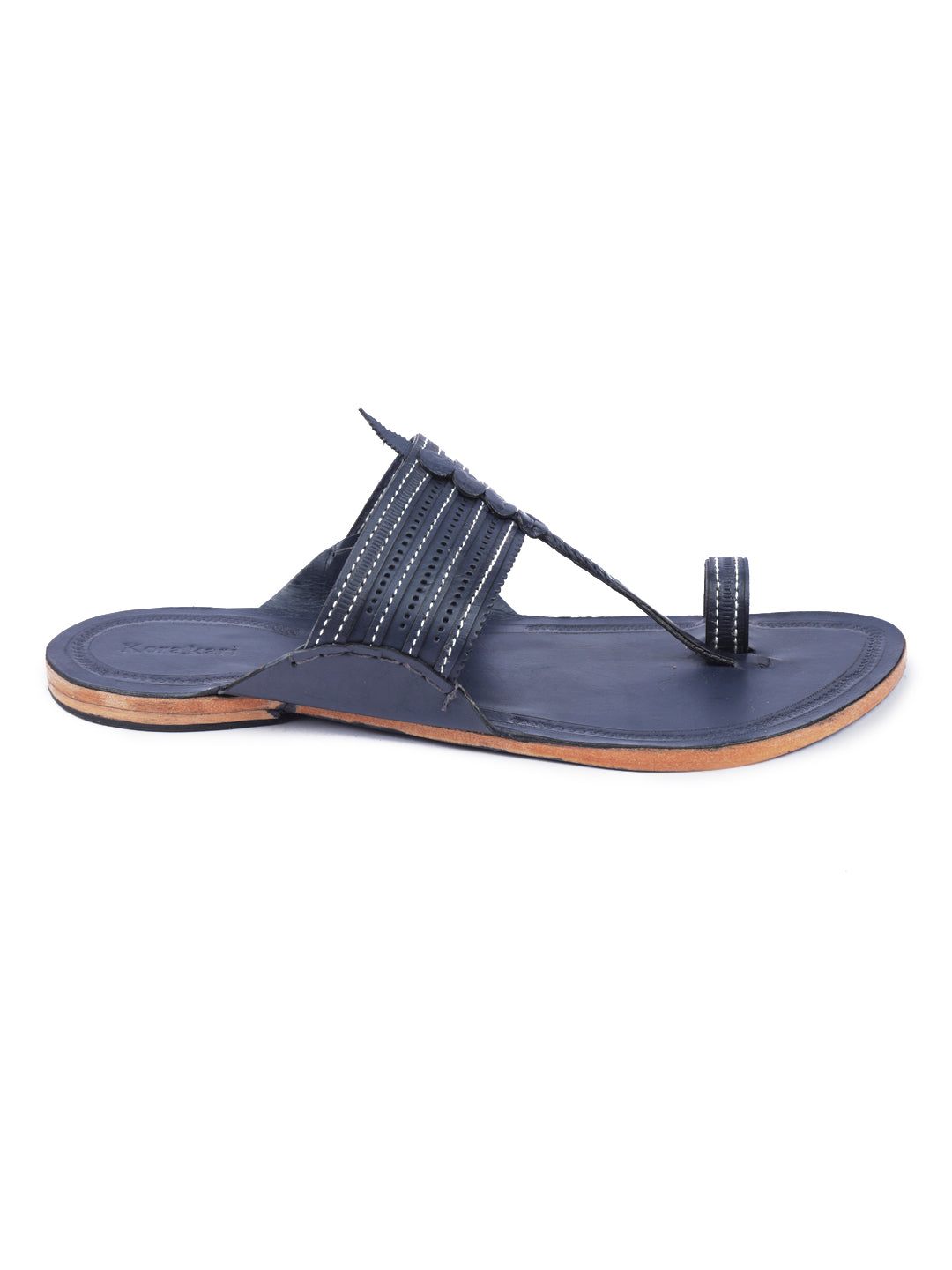 Men  blue Kolhapuri Chappal