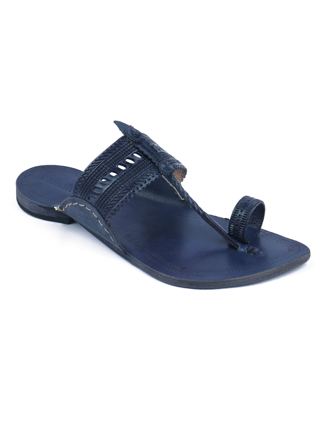 Calm Blue Men's Kohlapuri Chappal