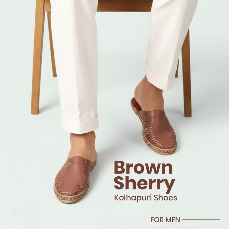 Brown Sherry - Kolhapuri Shoes (Bantu) for Men