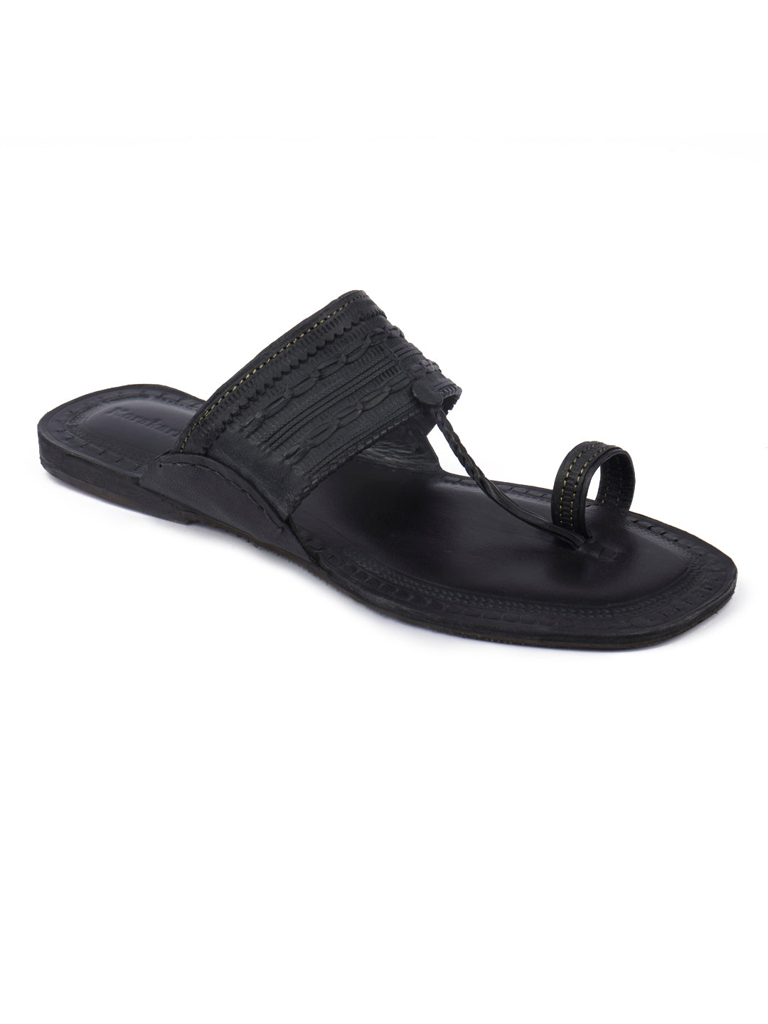 Keeping it Simple - Men's Black Kolhapuri Chappal