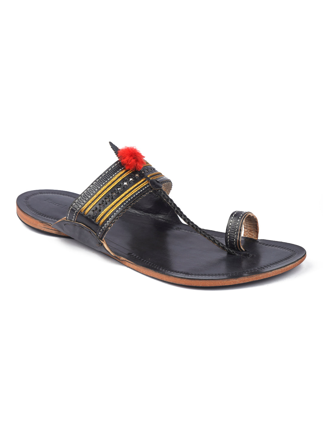 Pure leather sales chappals for men's