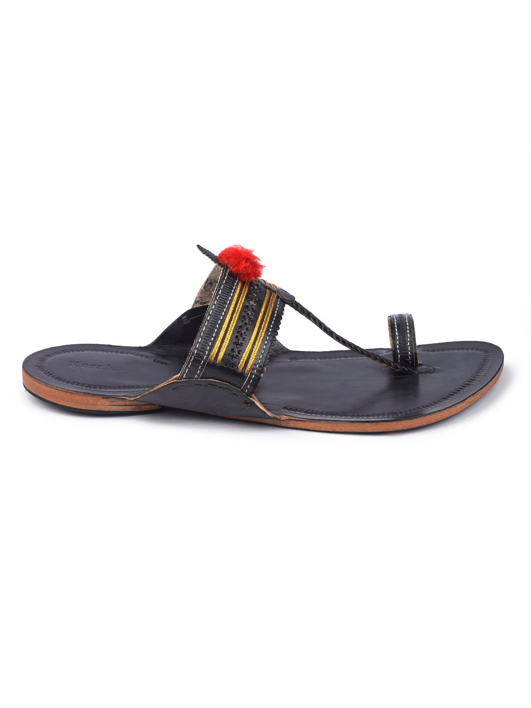 Modern Black - Kolhapuri Chappal Men