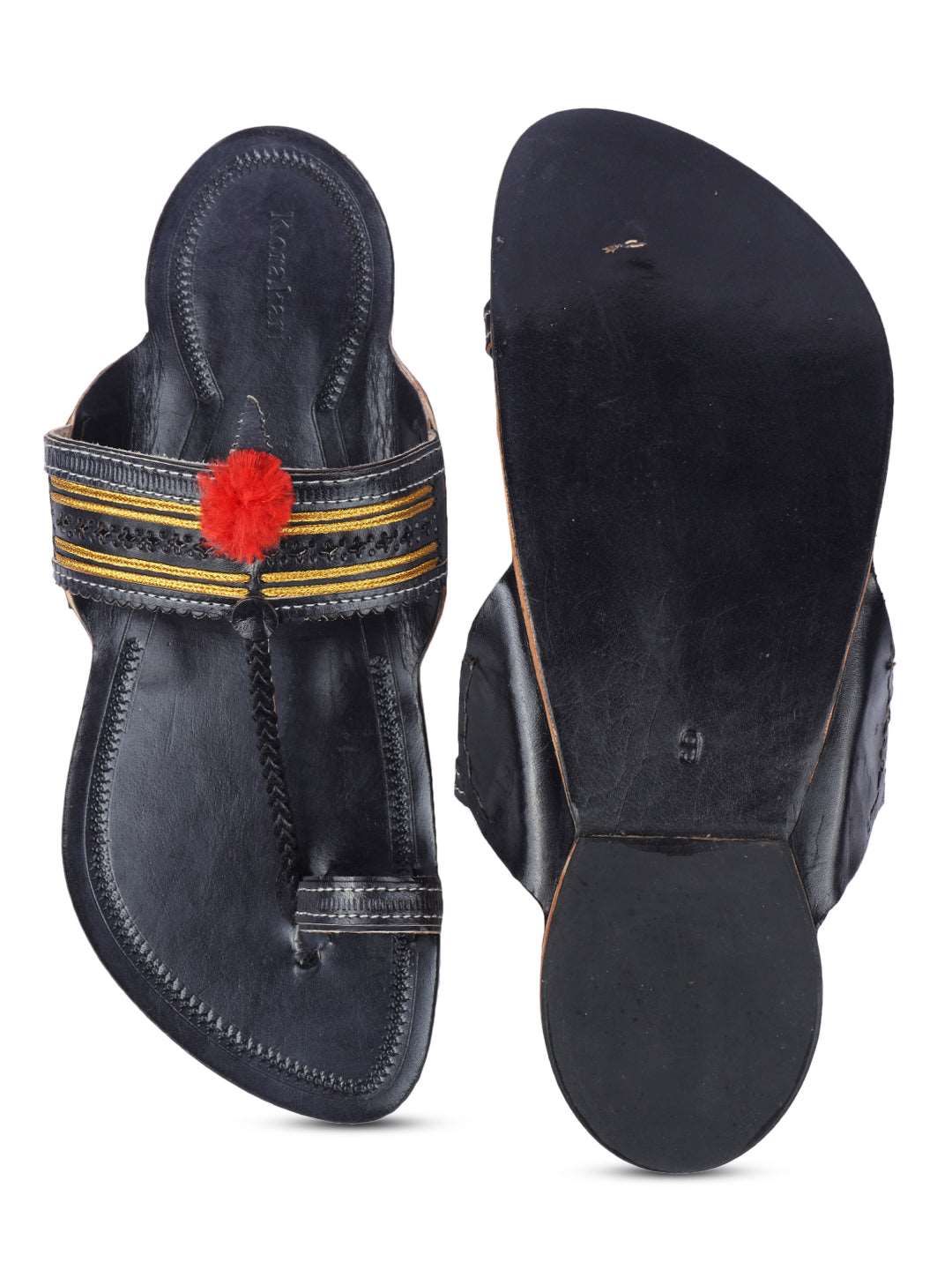 Modern Black - Kolhapuri Chappal Men