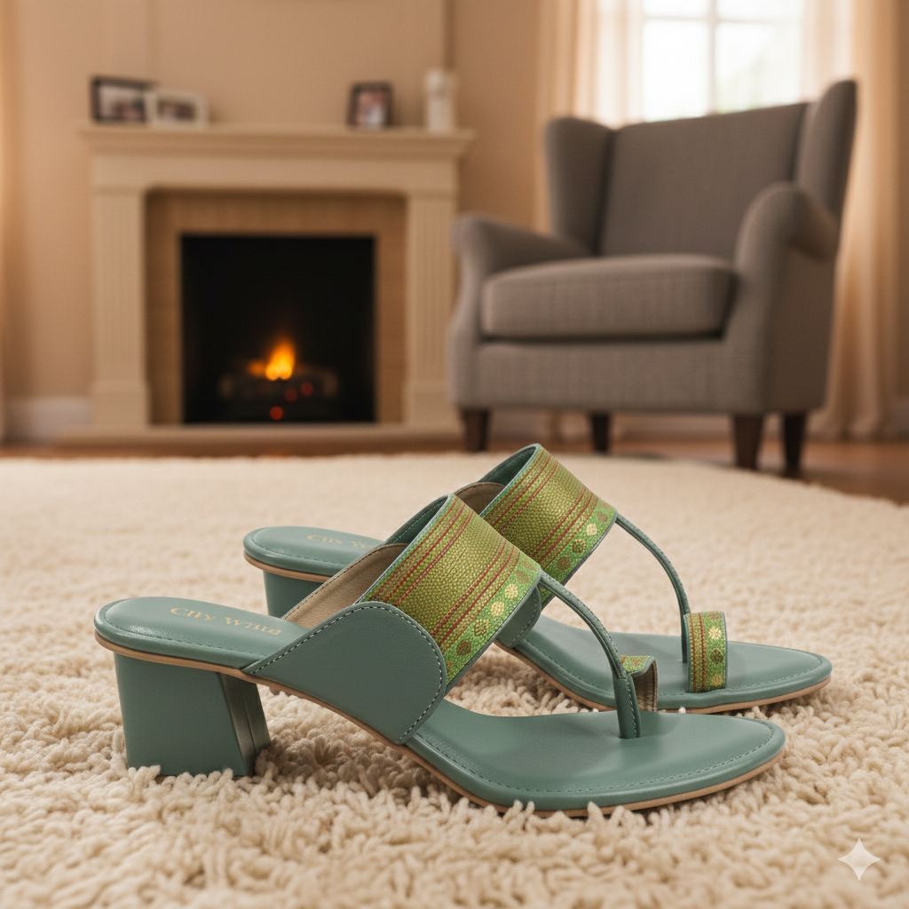 Citrus-LimeGreenKolhapuriSandals-4