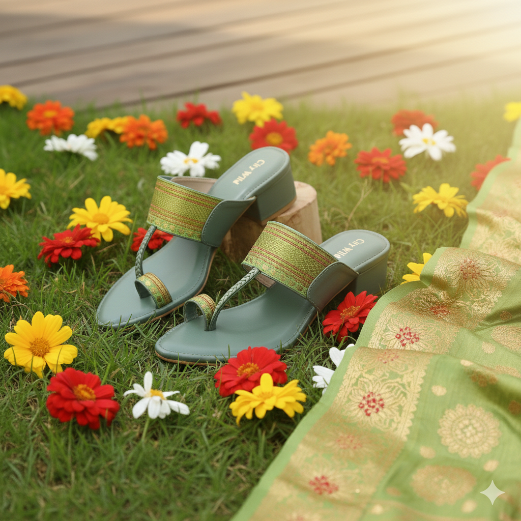 Citrus-LimeGreenKolhapuriSandals-5