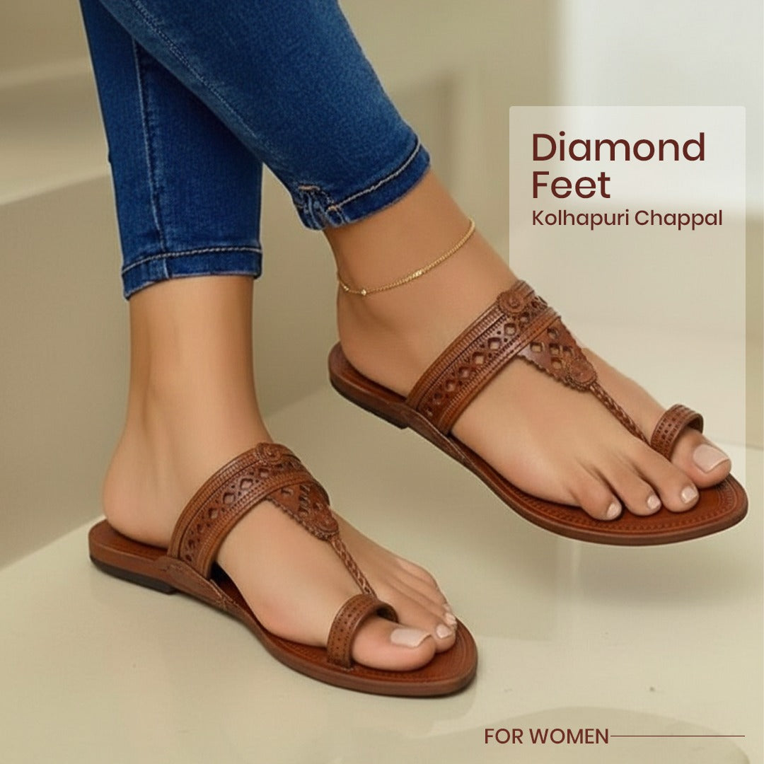 Diamond feet kolhapuri chappal for women