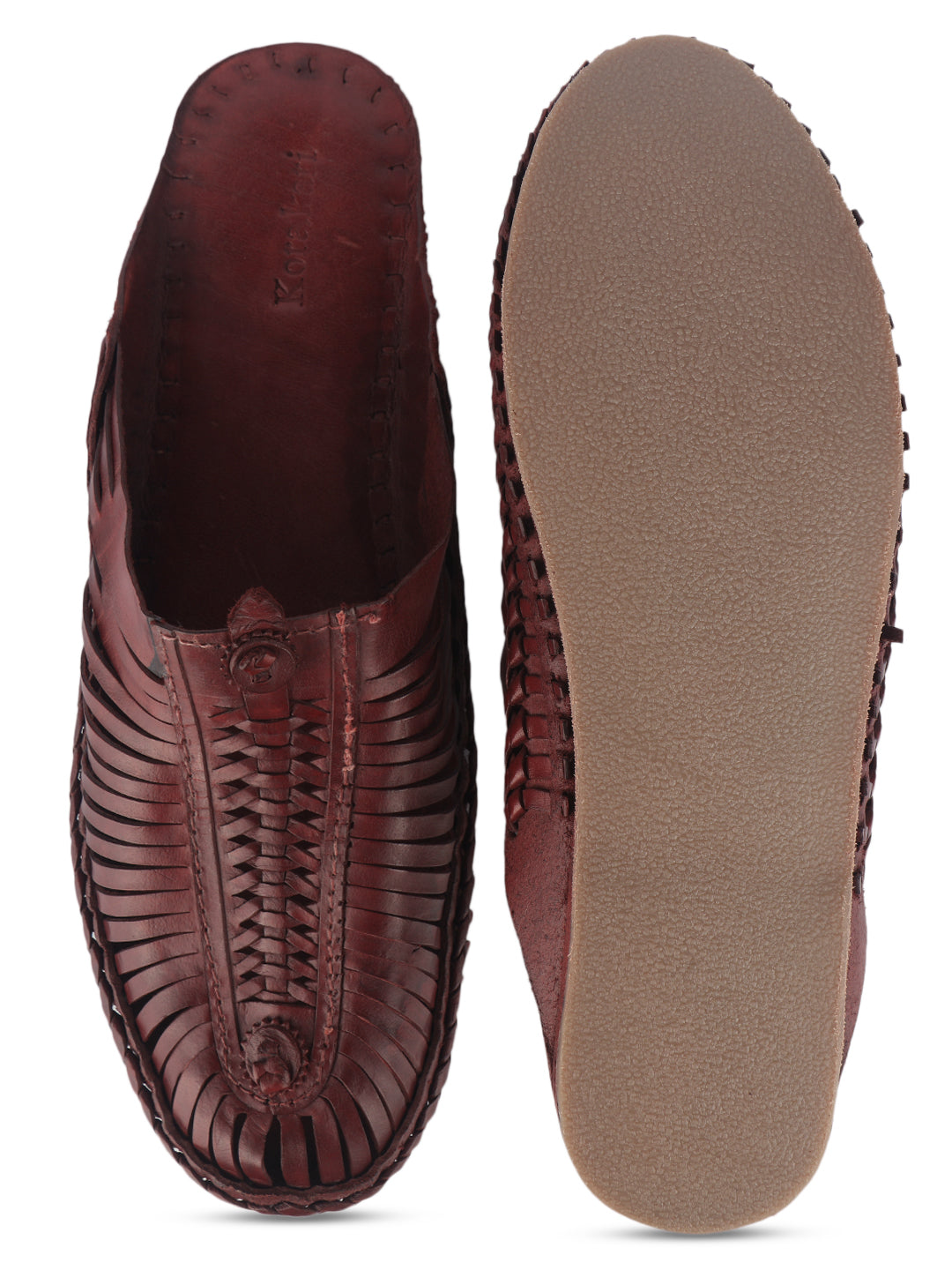 brown kolhapuri chappal