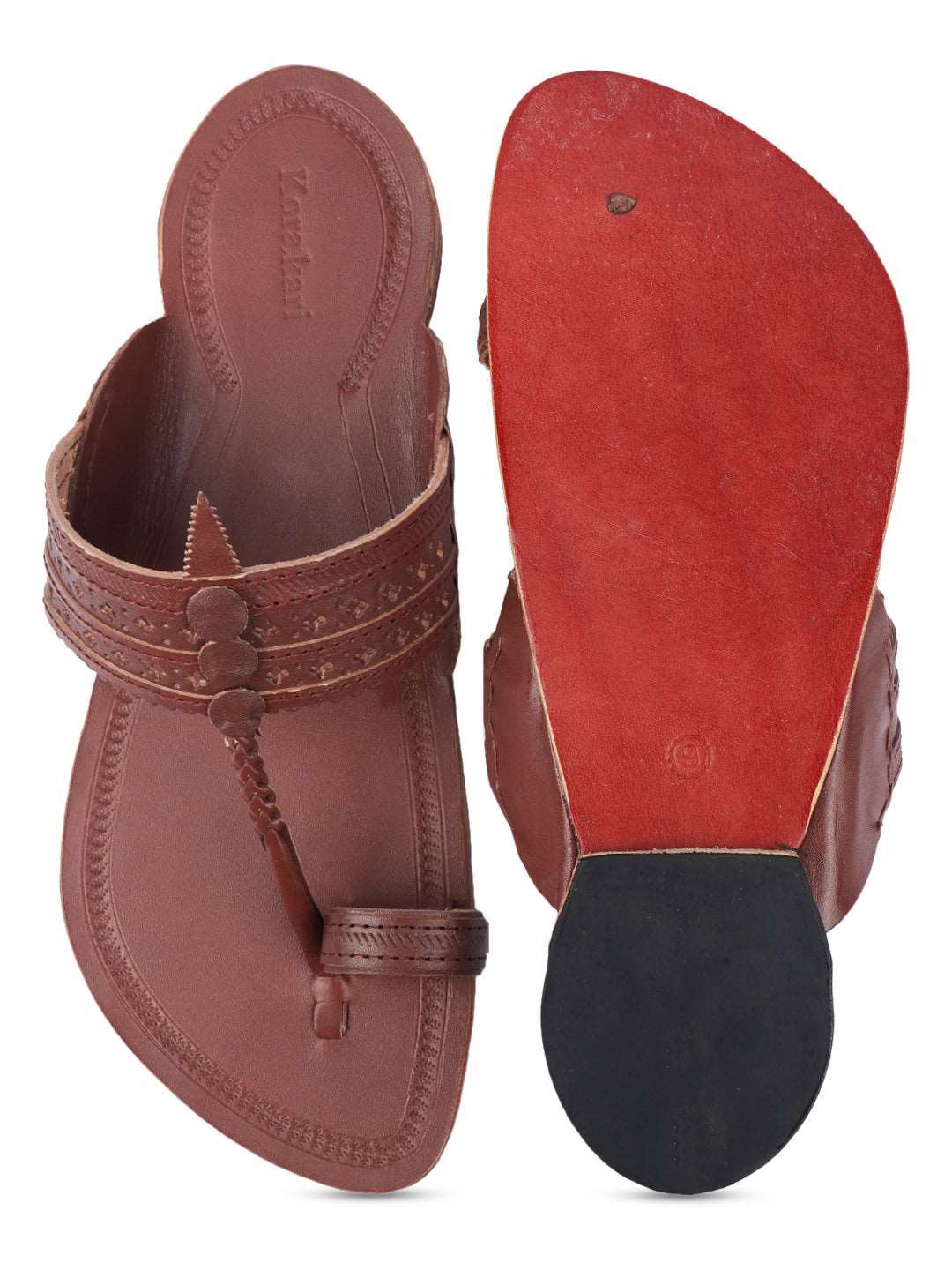 Men Brown Kolhapuri Chappal