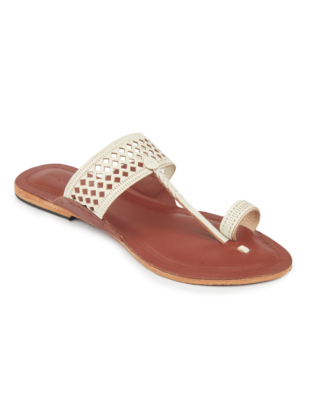 Silver Diamonds in the Sky- Women's Kolhapuri Chappals