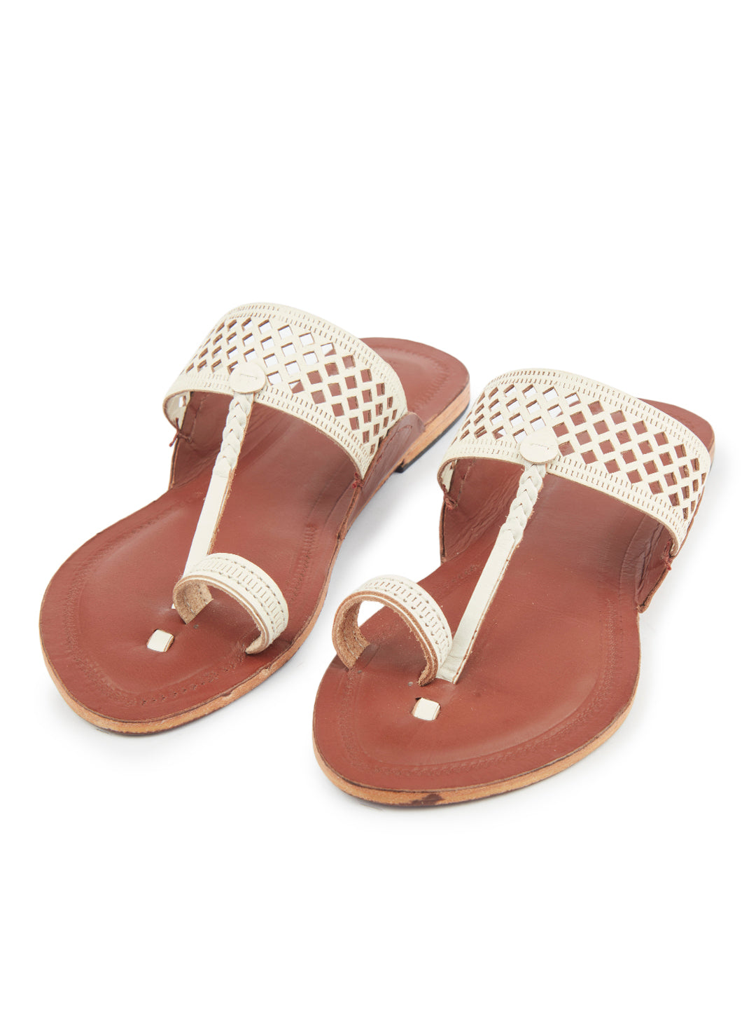 Silver Diamonds in the Sky- Women's Kolhapuri Chappals