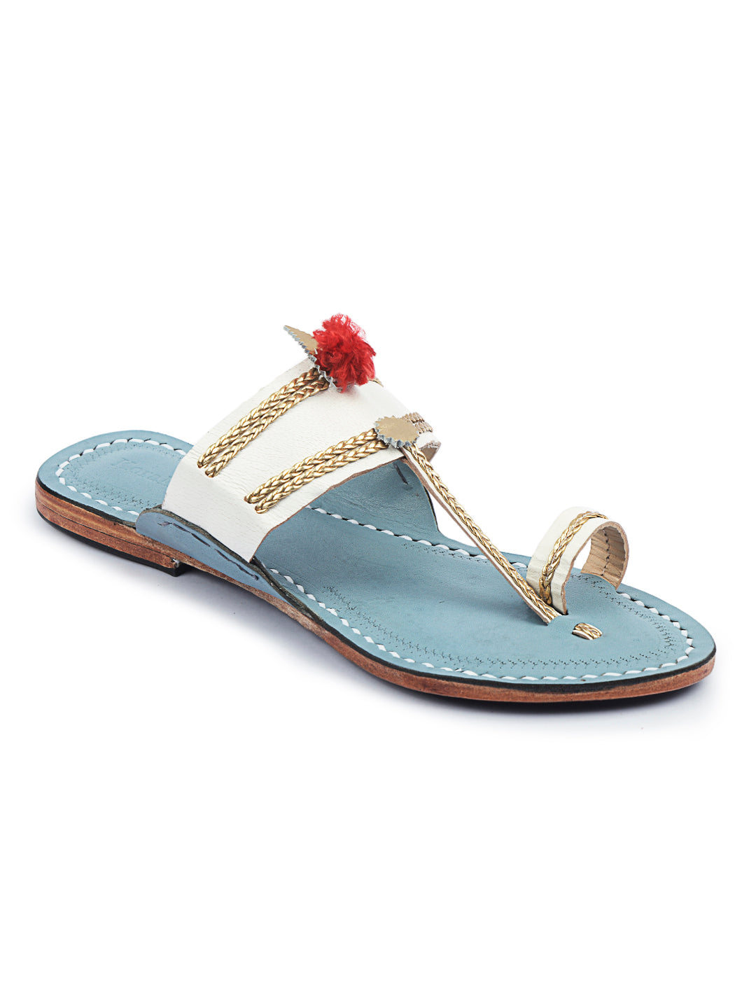 Headturner White - Women's kolhapuri chappal